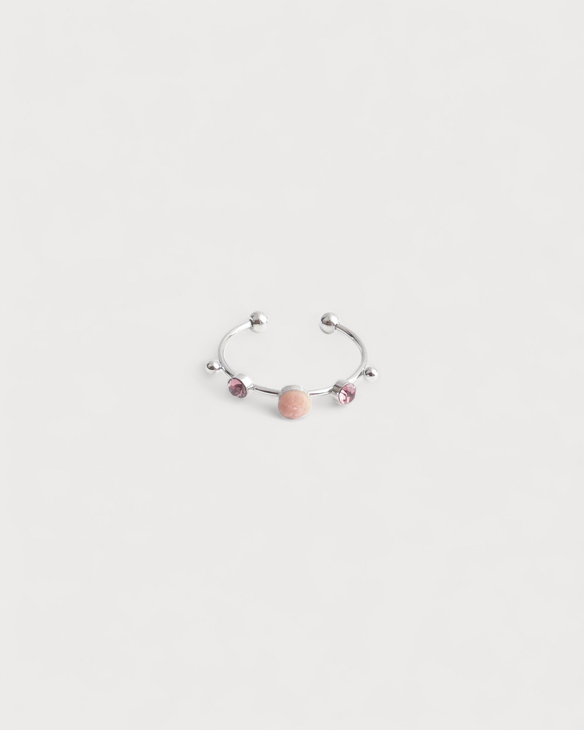Victoria - Ring – Edelstahl – Naturstein – Verstellbar