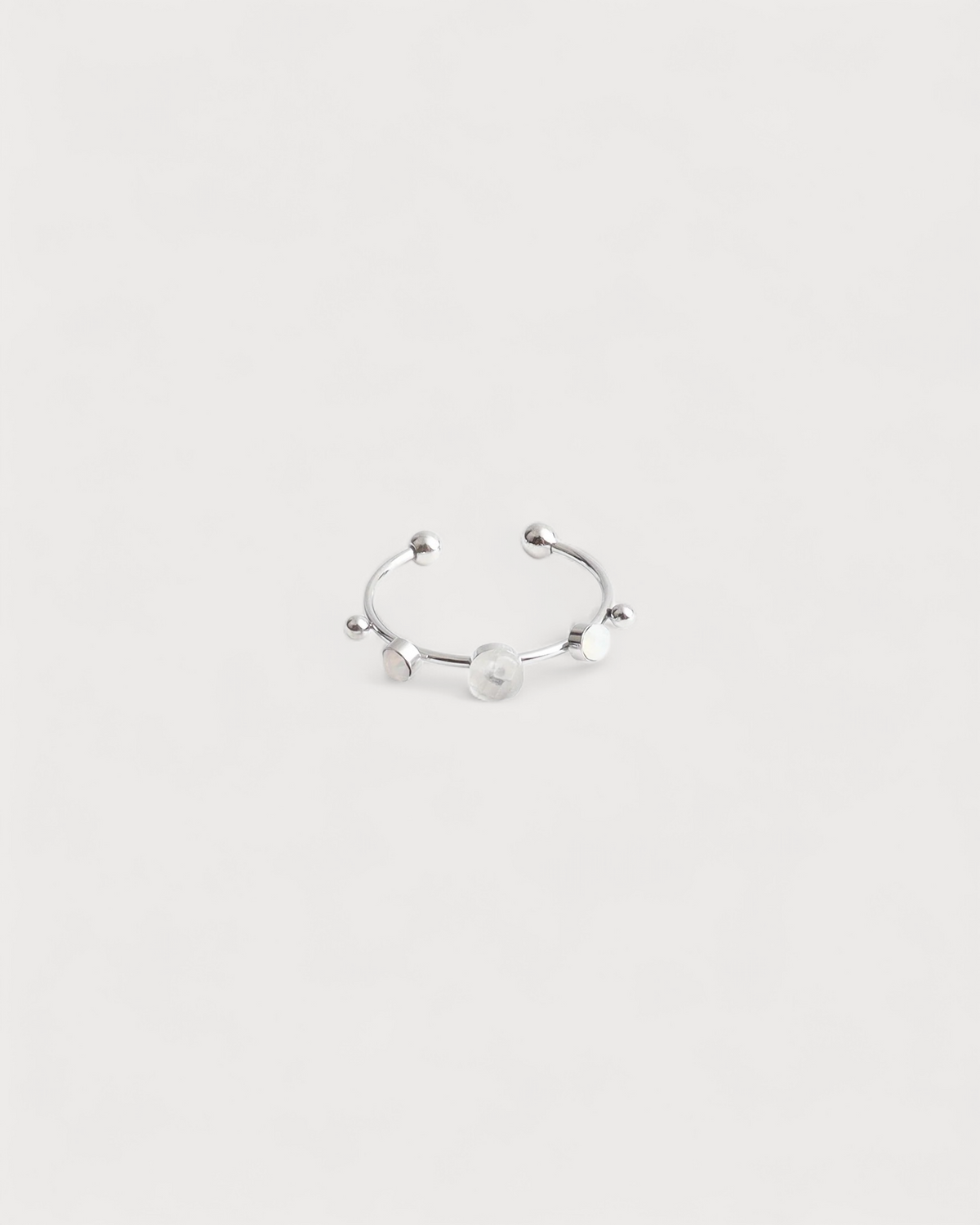 Victoria - Ring – Edelstahl – Naturstein – Verstellbar