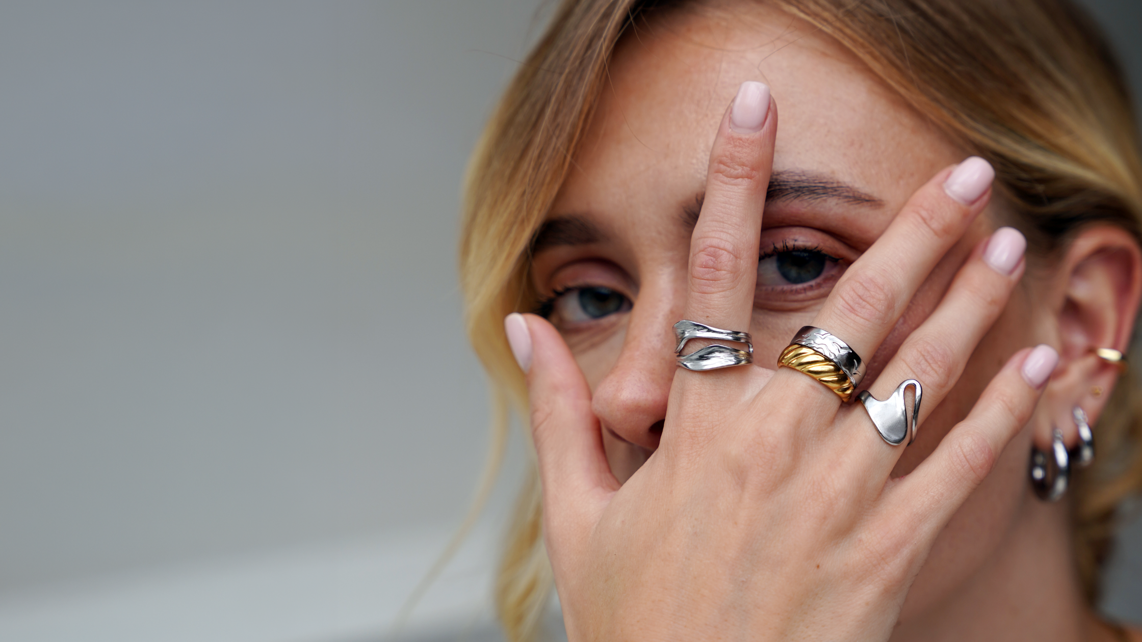 Collectie bestverkochte ringen van Notbranded, stainless steel goudkleurig en zilverkleurig