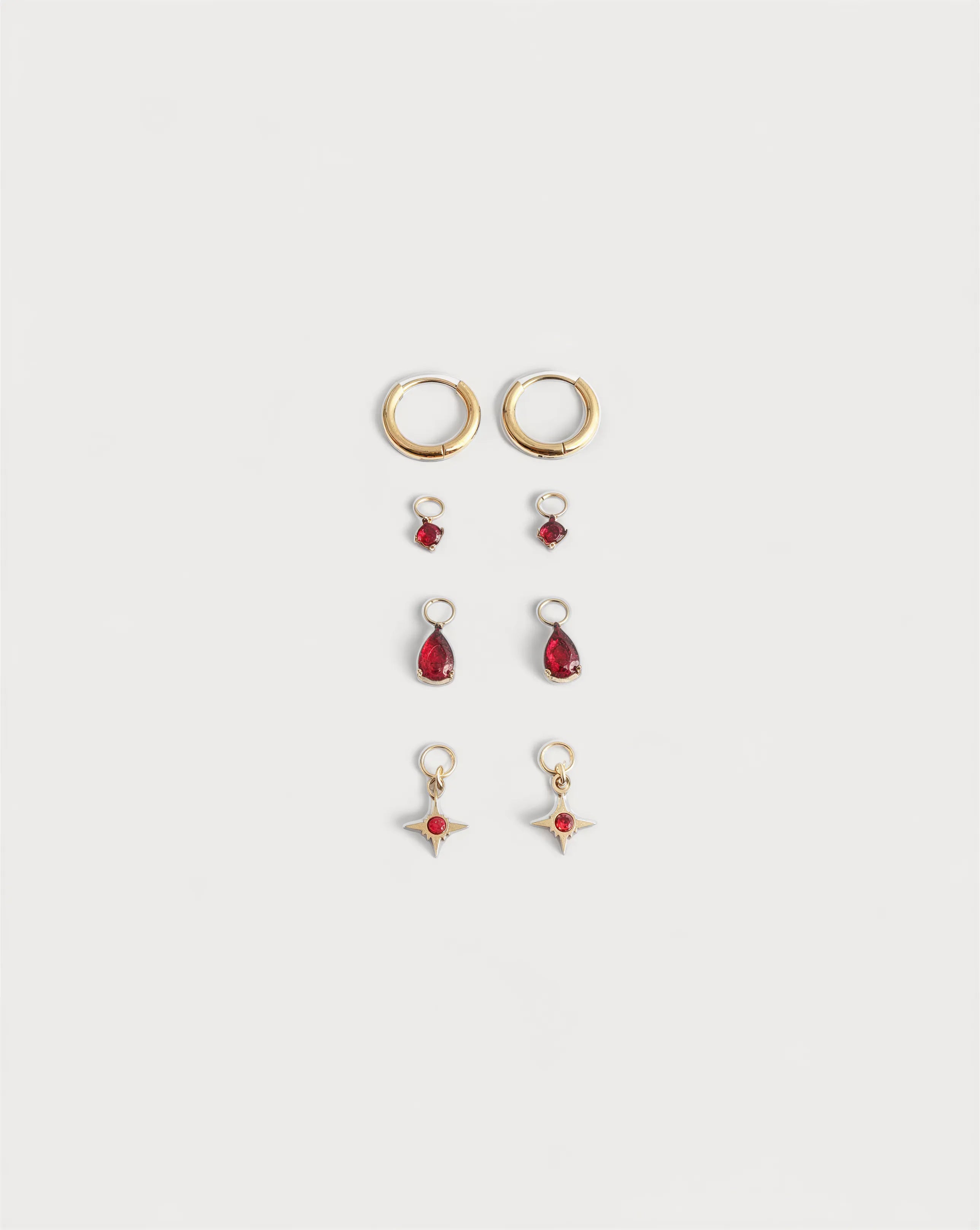 Birthstonebox Ohrringe – Set – Edelstahl