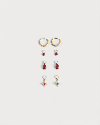 Birthstonebox Ohrringe – Set – Edelstahl