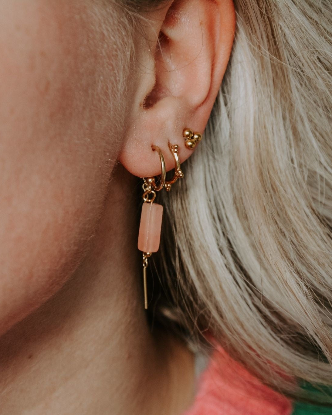 Yaya - Earrings - Natural Stone - Stainless Steel