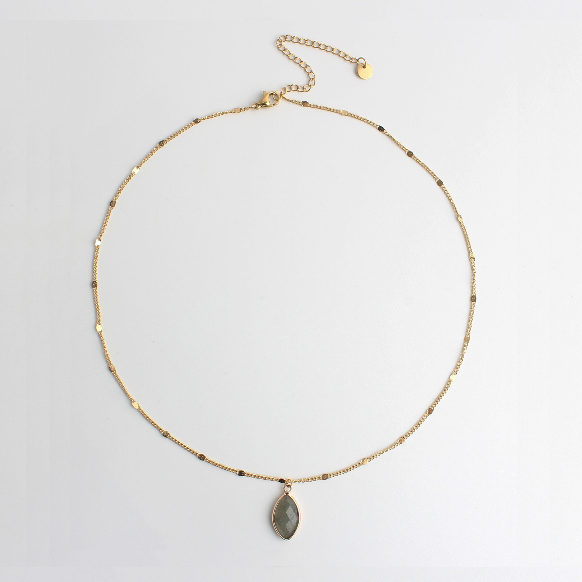 Dani - Necklace - Natural Stone- Stainless Steel
