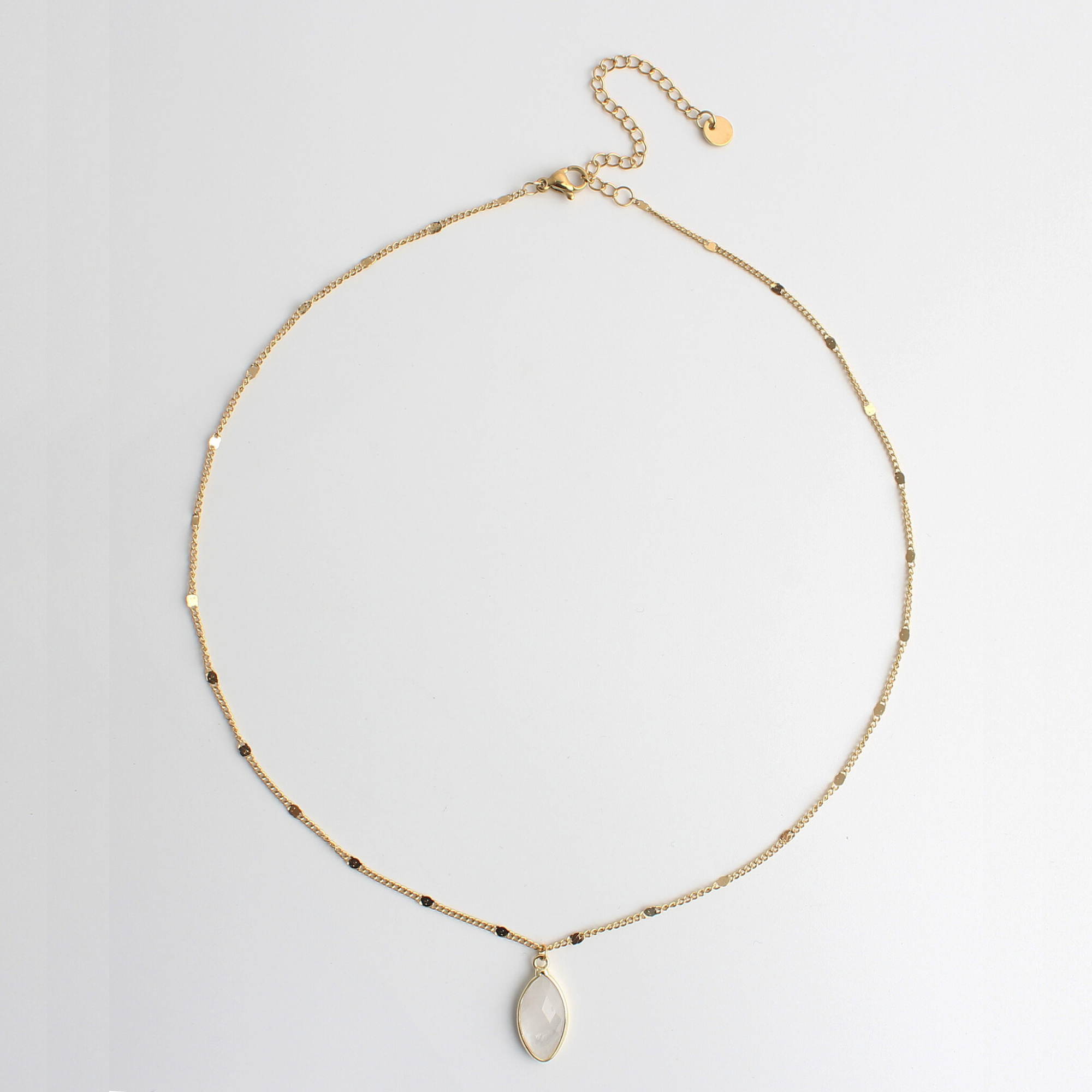 Dani - Necklace - Natural Stone- Stainless Steel