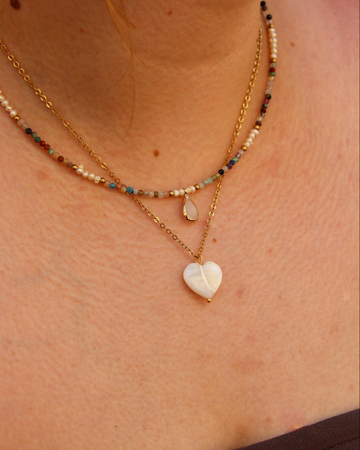 Heart Shaped Shell - Halskette - Edelstahl