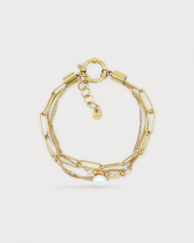 Eloise - Armband - Naturstein - 4 Schichten - Edelstahl