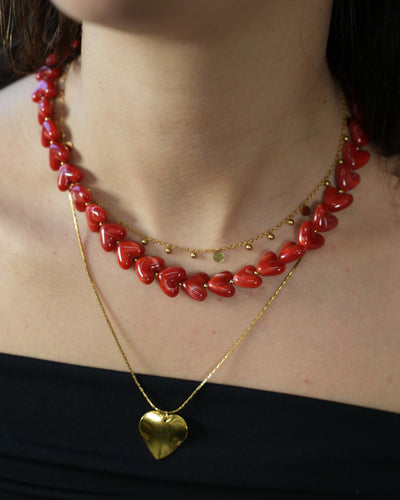 rode hartjes ketting