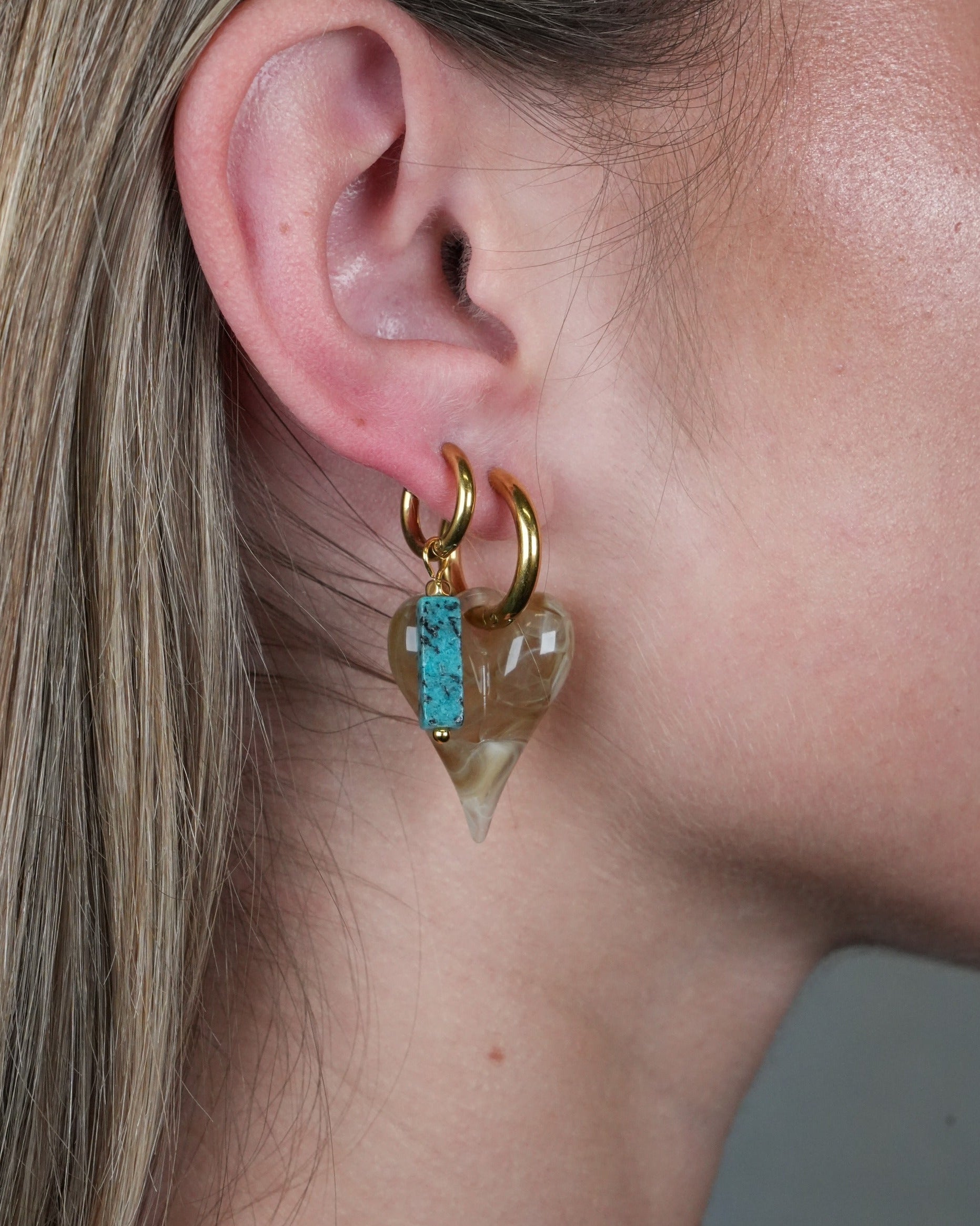 Dora - Ohrringe - Naturstein - Edelstahl