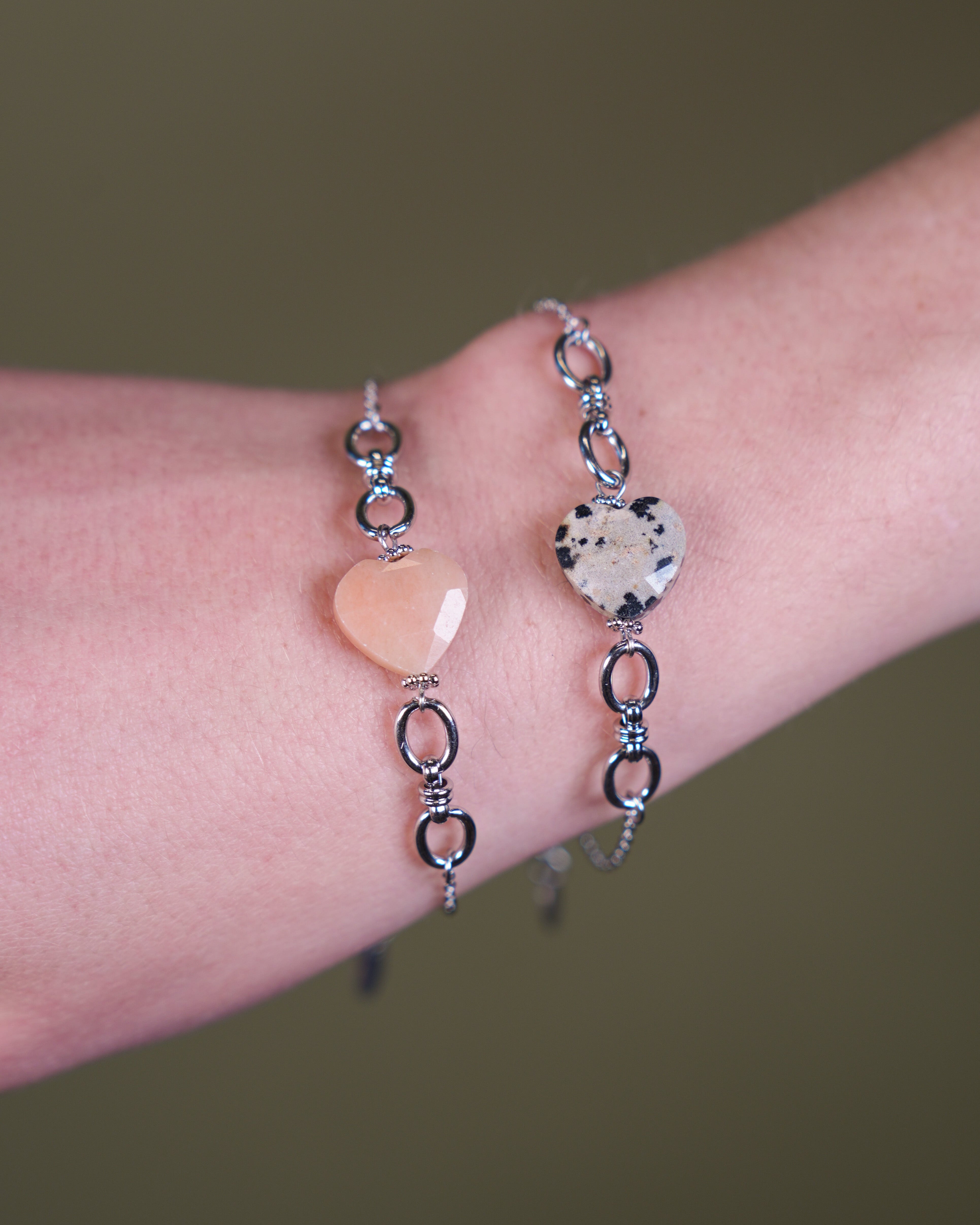 Crystel - Armband - Naturstein - Edelstahl