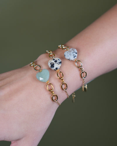 Crystel - Armband - Naturstein - Edelstahl