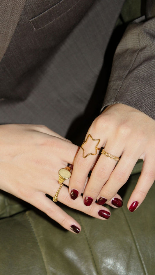 Stern - Ring - Edelstahl