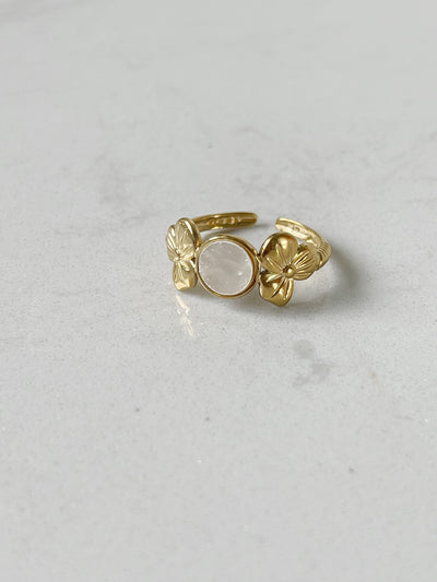 Flower Petal - Ring - Edelstahl - verstellbar