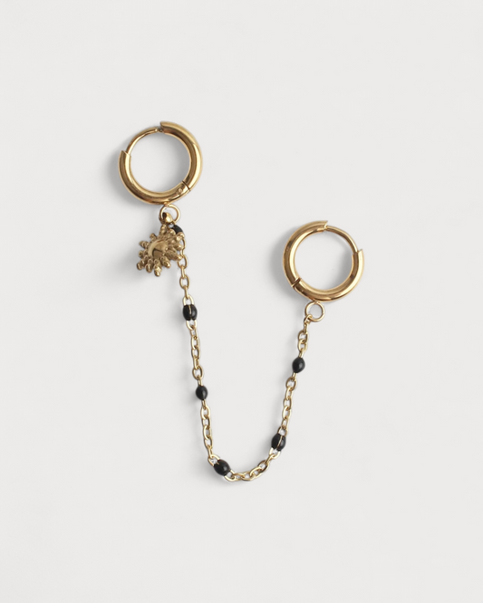 Shine - Doppelter Ohrring - Edelstahl