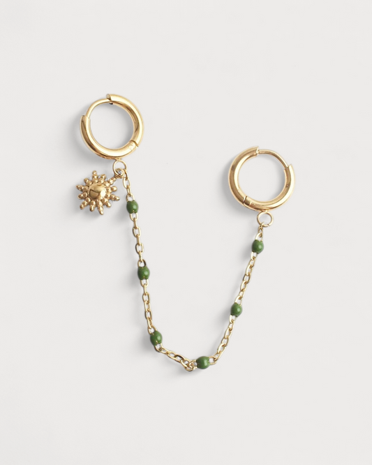 Shine - Doppelter Ohrring - Edelstahl