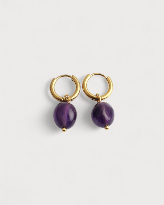 Violett - Ohrringe - Edelstahl