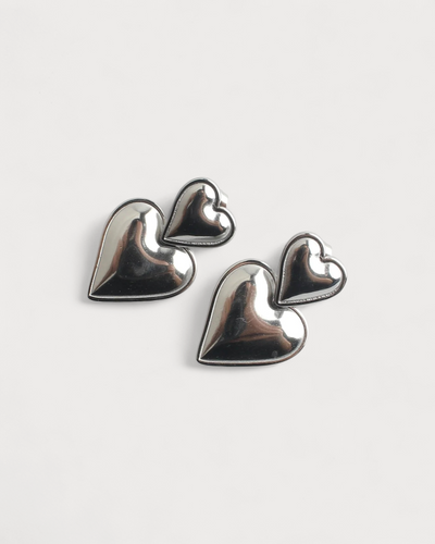 Two Hearts - Ohrringe - Edelstahl
