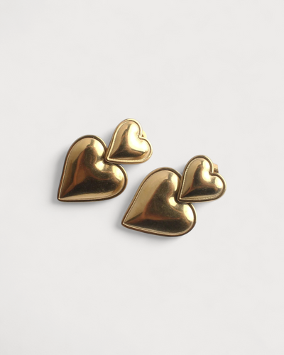 Two Hearts - Ohrringe - Edelstahl