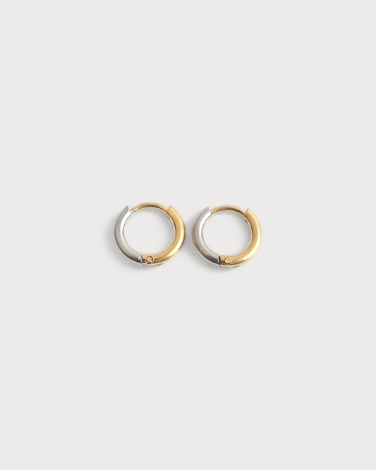 2 Colored – Ohrringe – Goldfarben & Silberfarben – Edelstahl