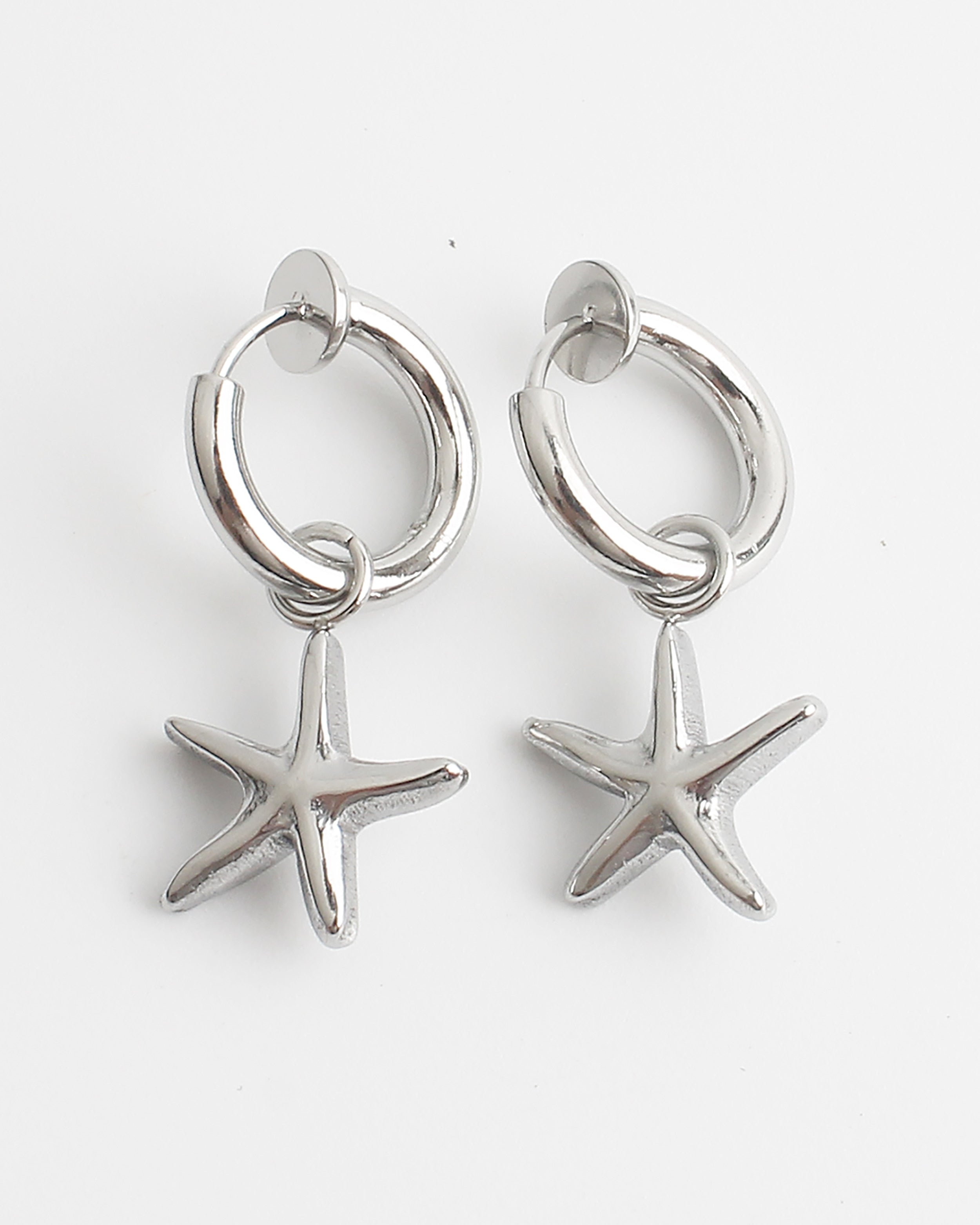 Ocean Star - Earrings - Clip On - Stainless Steel