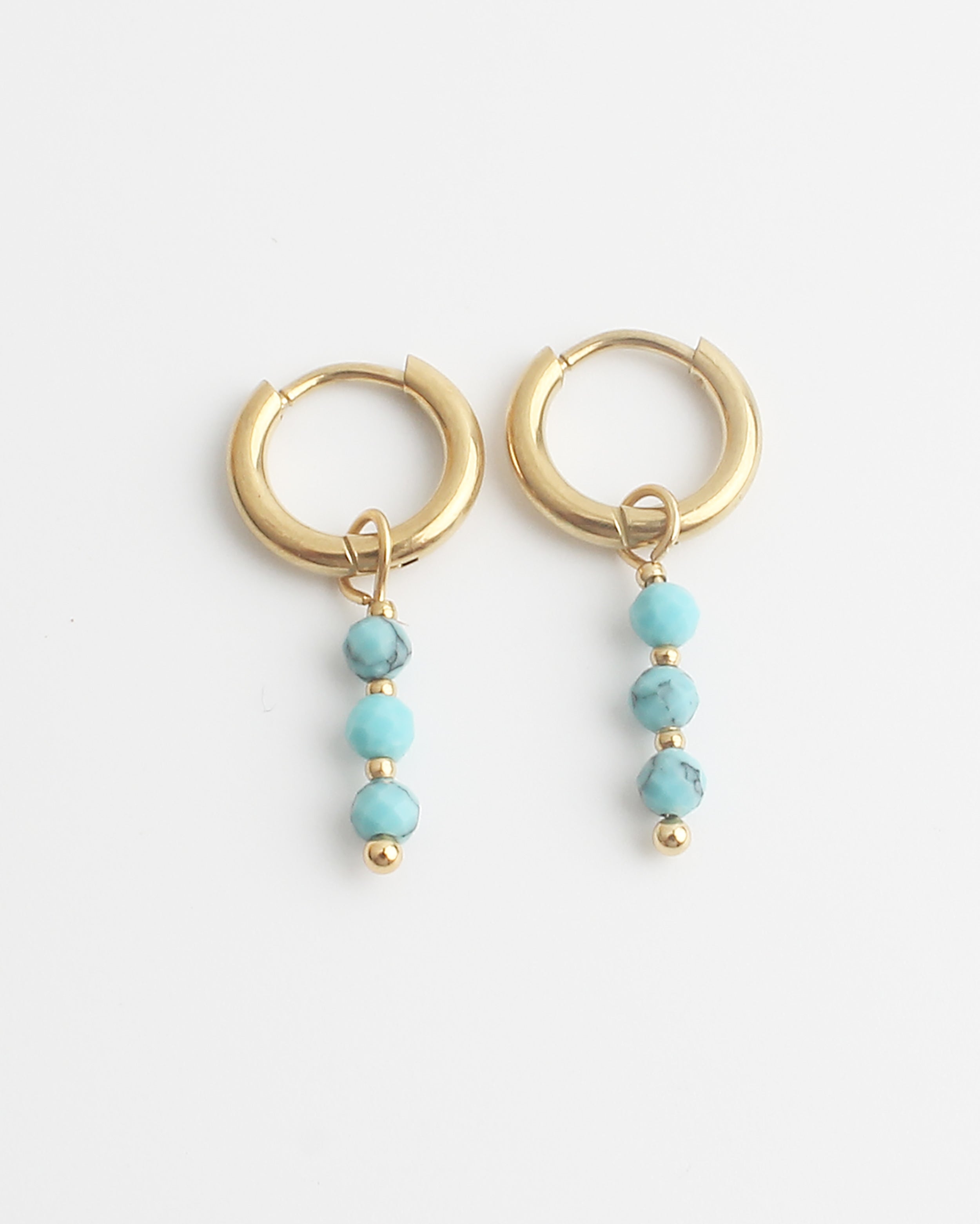 Mon Cheri - Earrings - Natural Stone - Stainless Steel