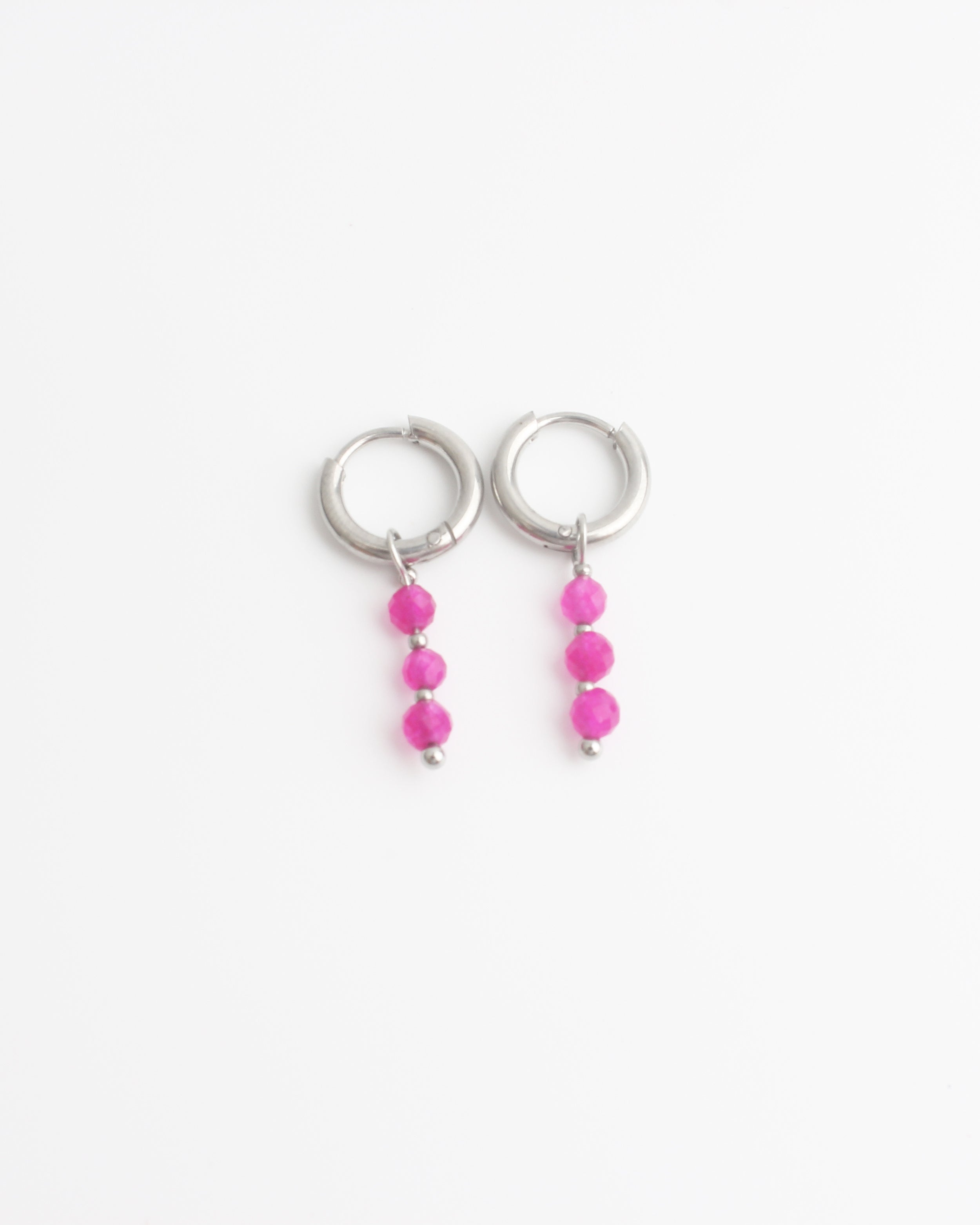 Mon Cheri - Earrings - Natural Stone - Stainless Steel