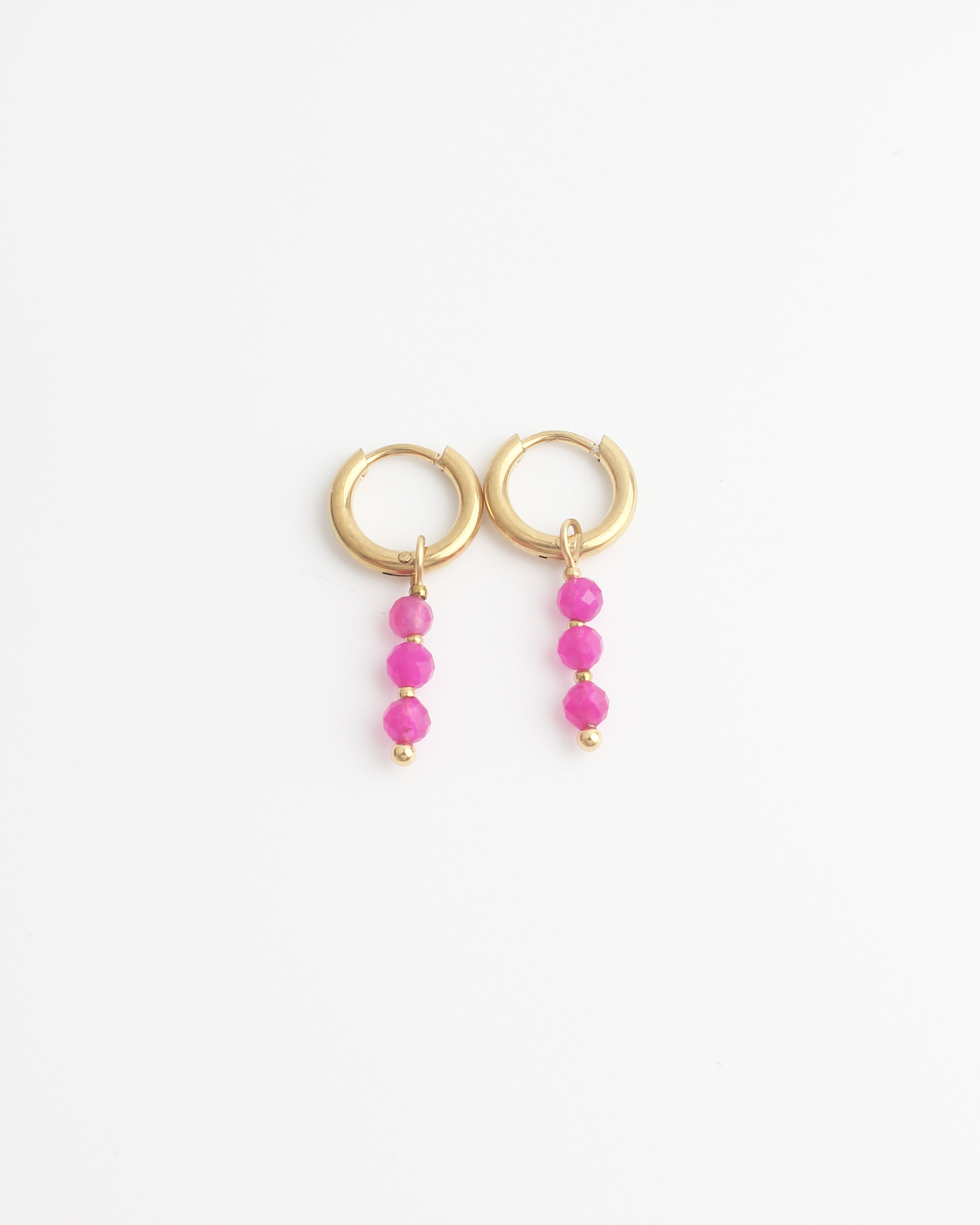 Mon Cheri - Earrings - Natural Stone - Stainless Steel