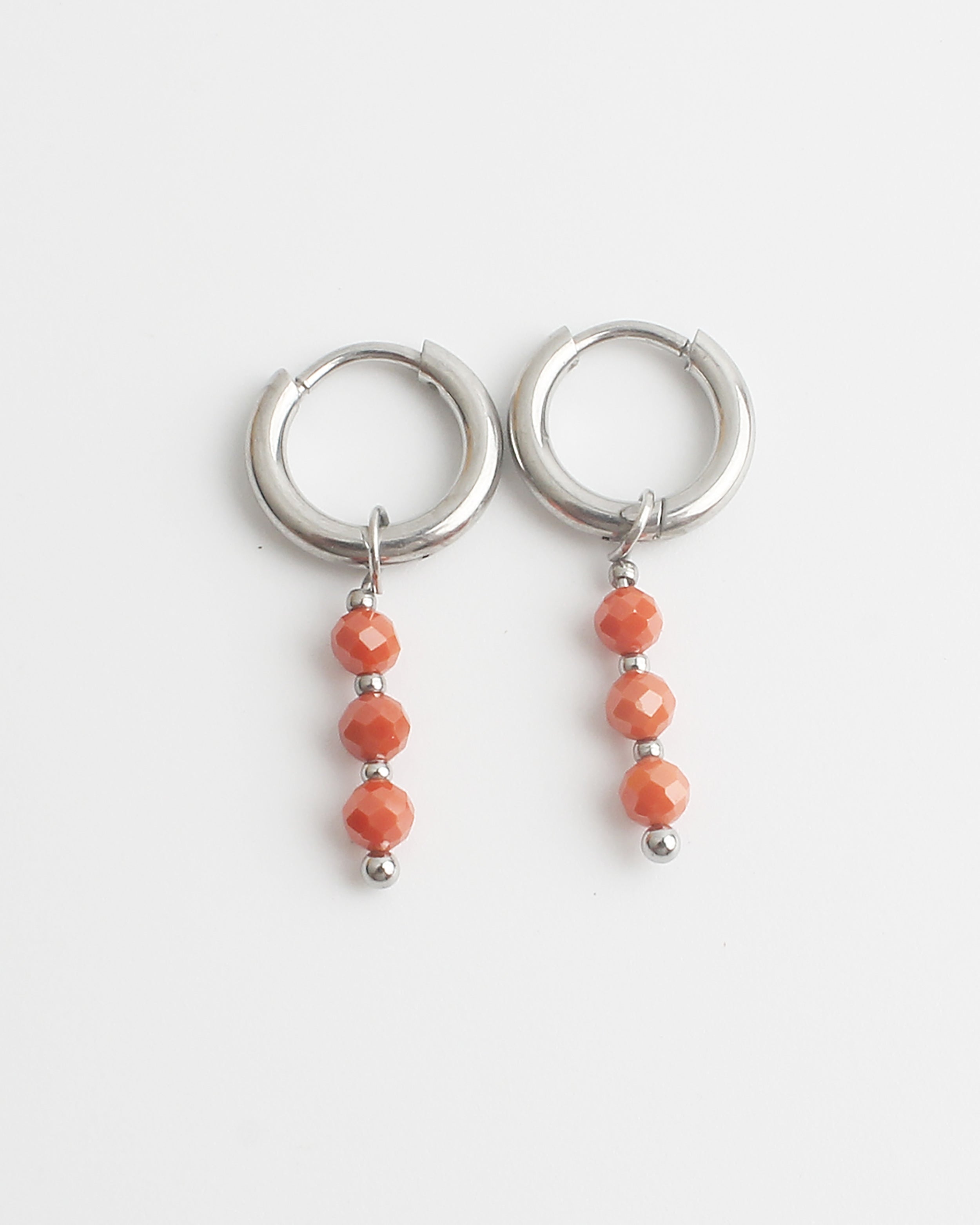 Mon Cheri - Earrings - Natural Stone - Stainless Steel