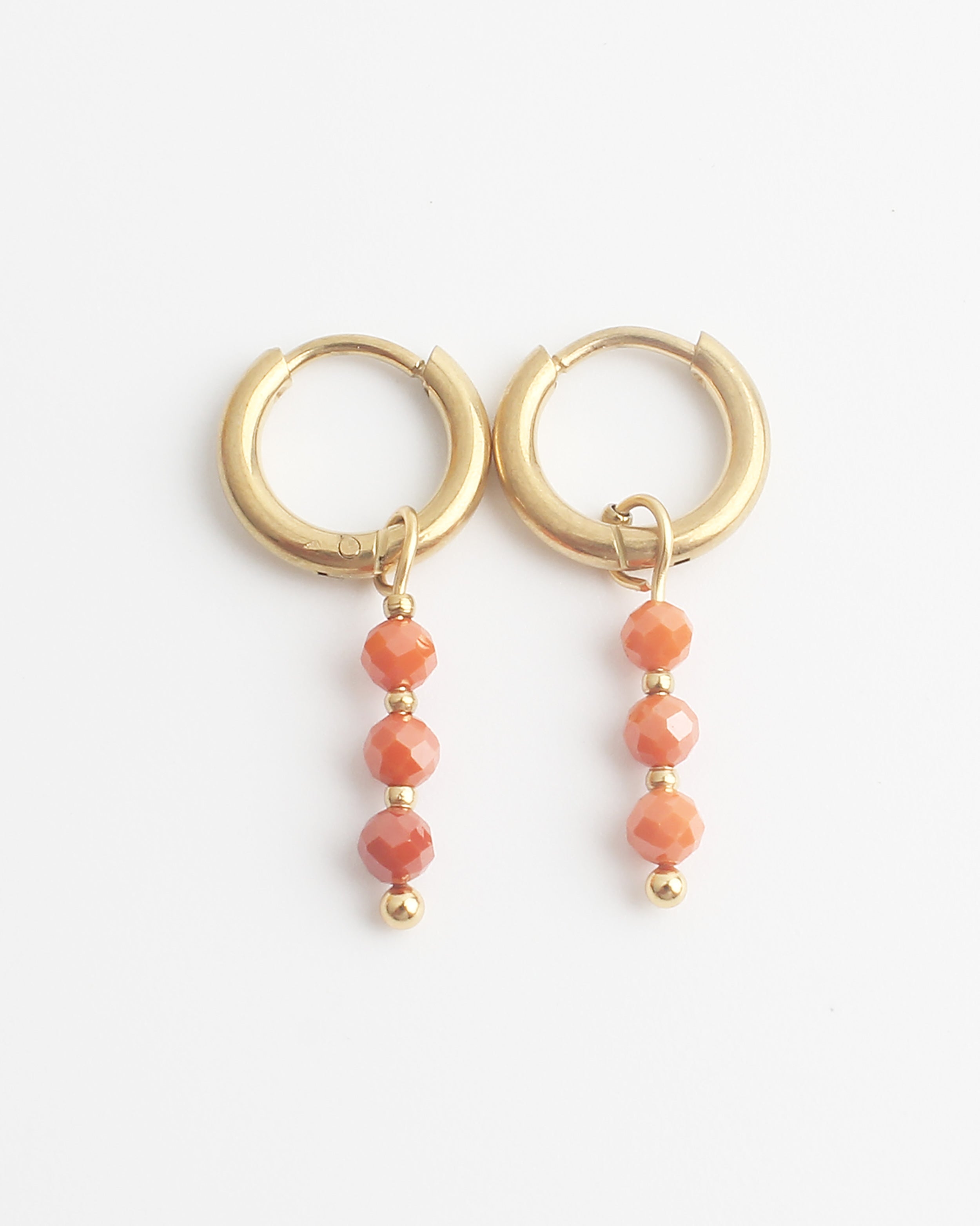 Mon Cheri - Earrings - Natural Stone - Stainless Steel