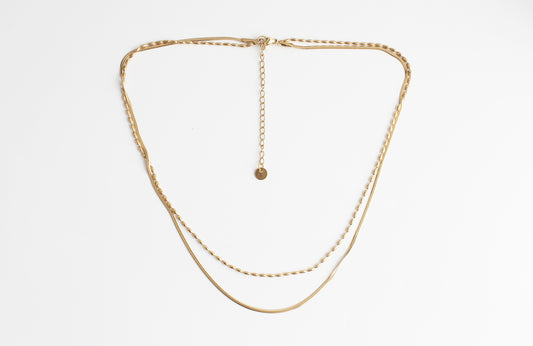 Minimalistic - Necklace - 2 Layer - Stainless Steel
