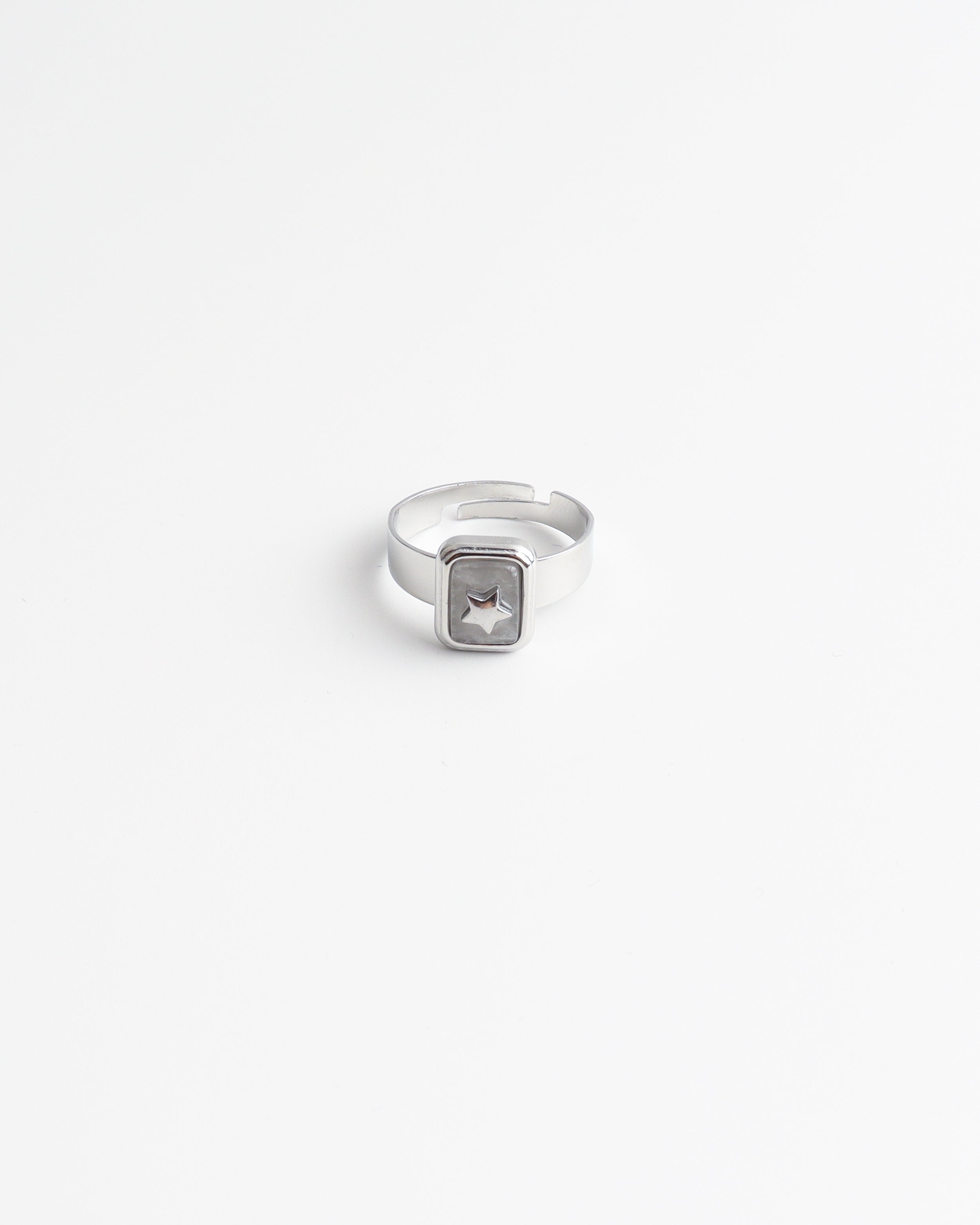 Yasmin - Ring - Naturstein - Edelstahl - Verstellbar