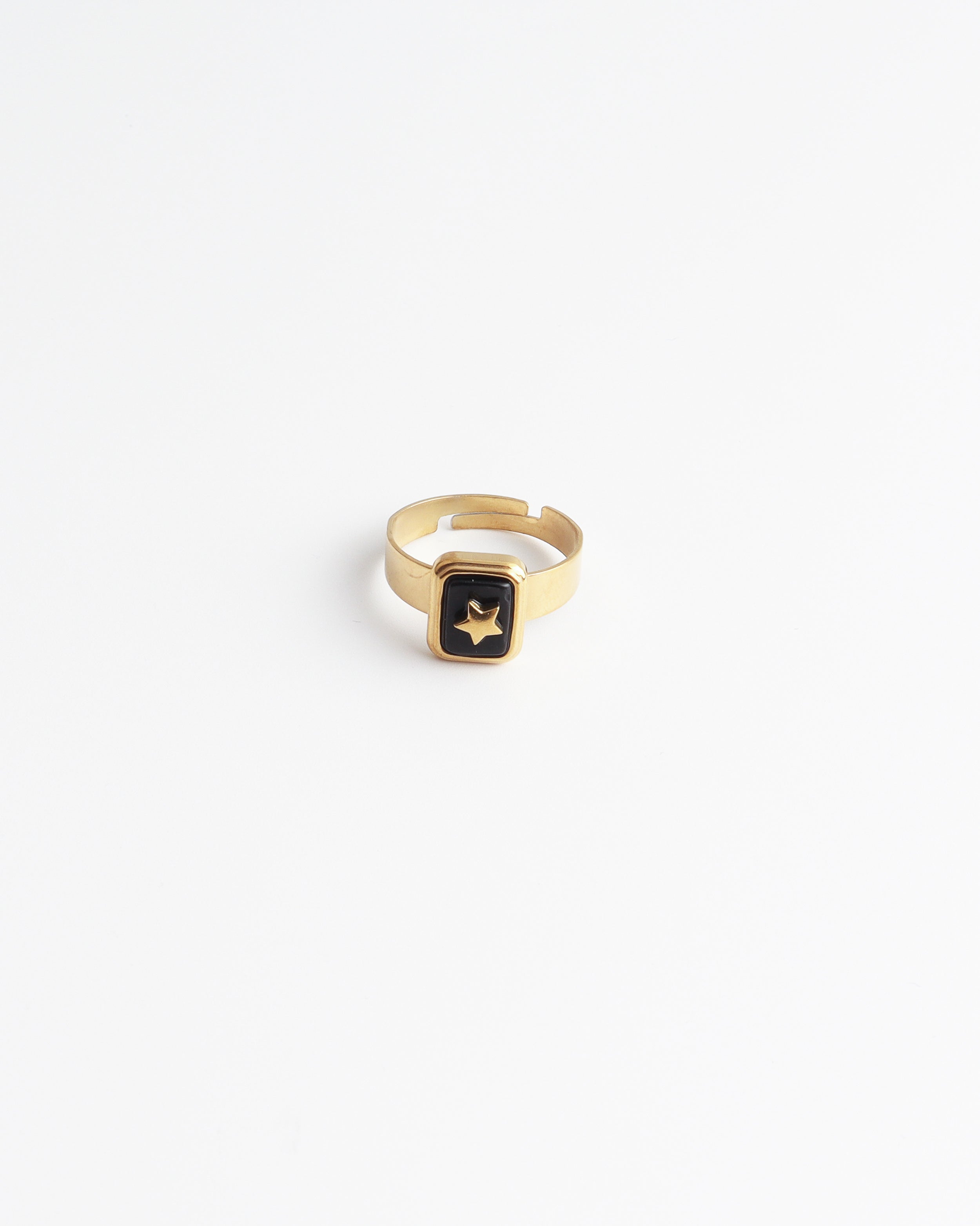 Yasmin - Ring - Naturstein - Edelstahl - Verstellbar