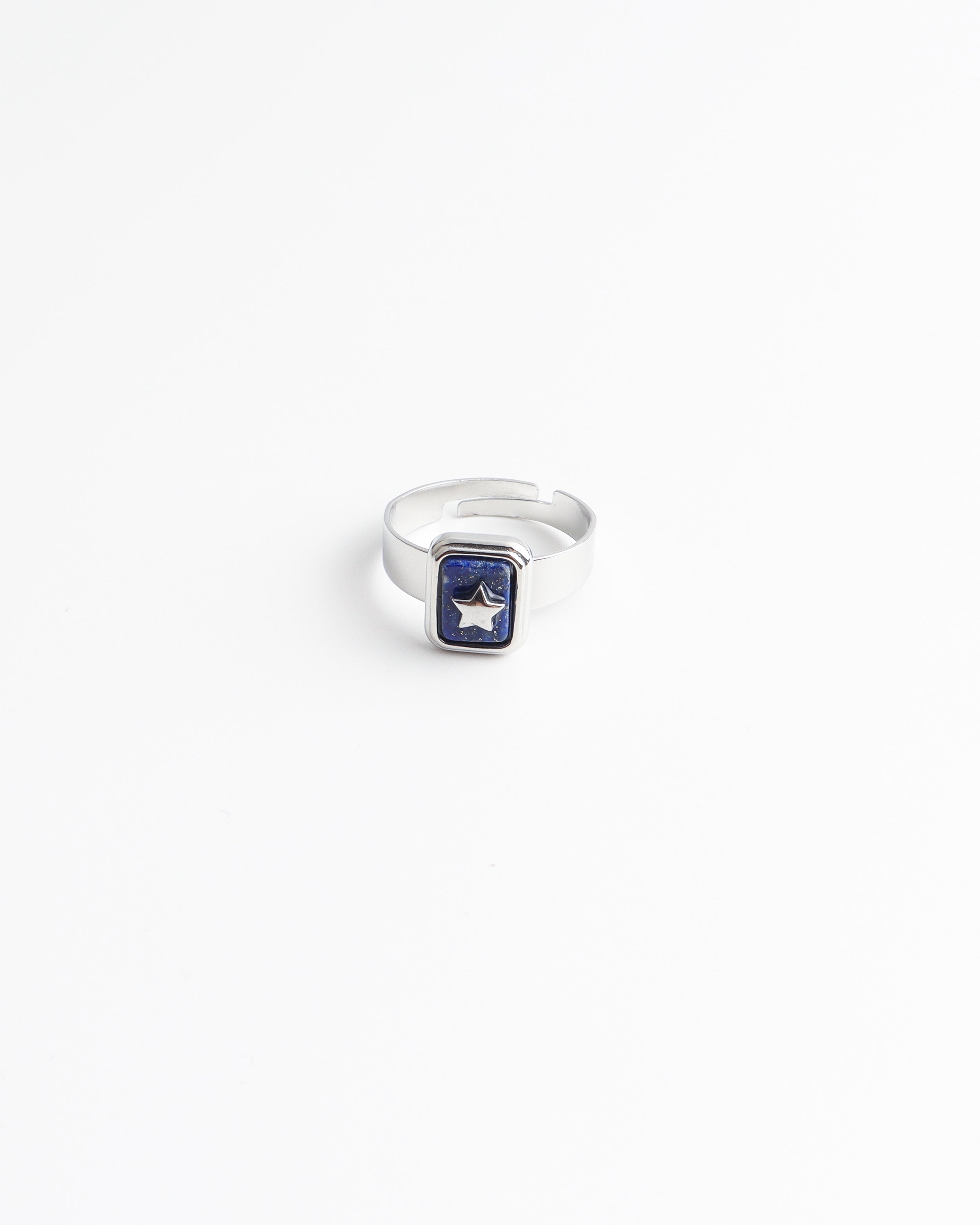 Yasmin - Ring - Naturstein - Edelstahl - Verstellbar