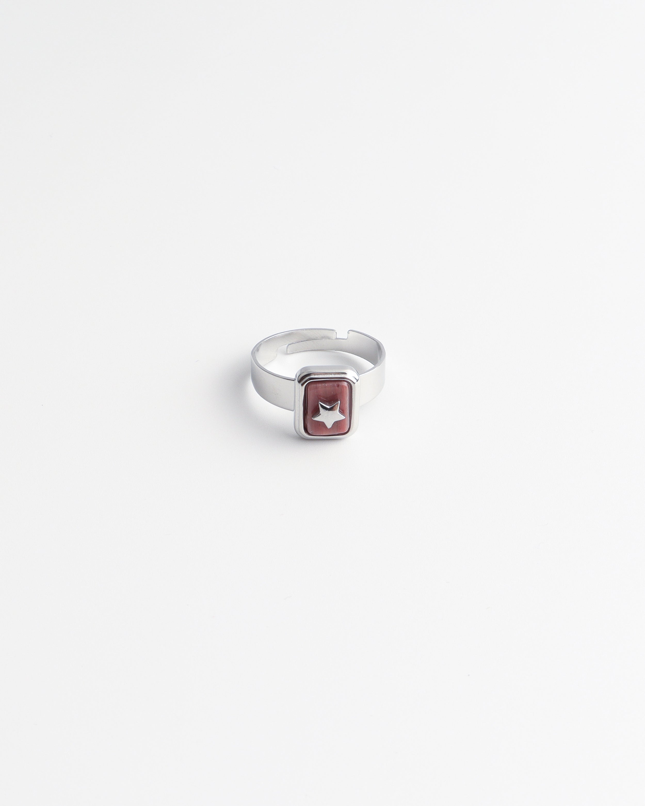 Yasmin - Ring - Naturstein - Edelstahl - Verstellbar