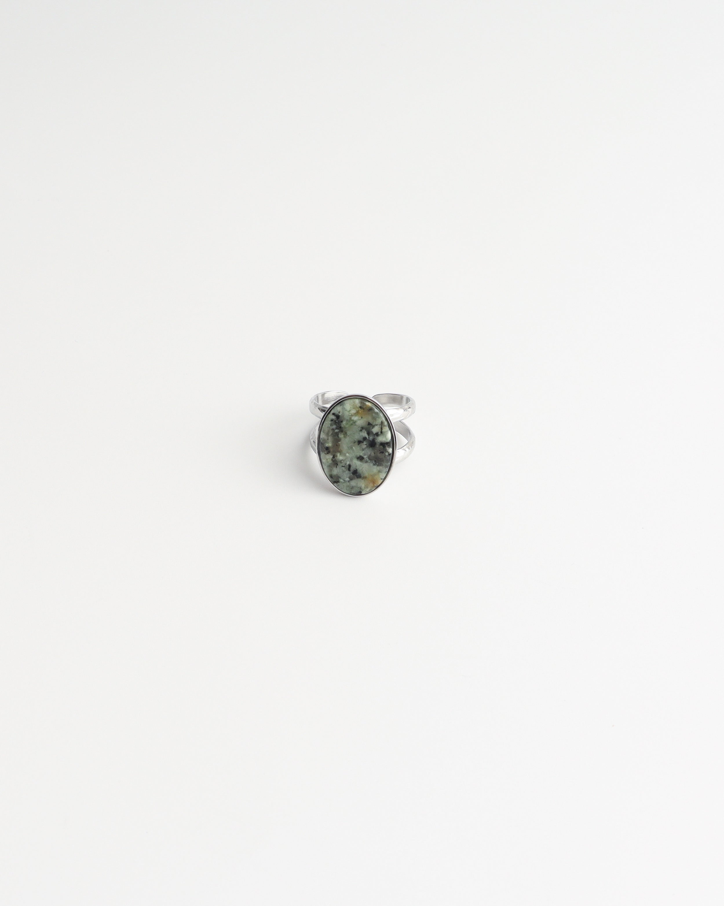 Layla - Ring - Edelstahl - Verstellbar - Naturstein