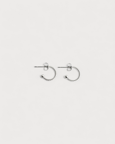 Small Twisted Hoops - Ohrringe - Edelstahl