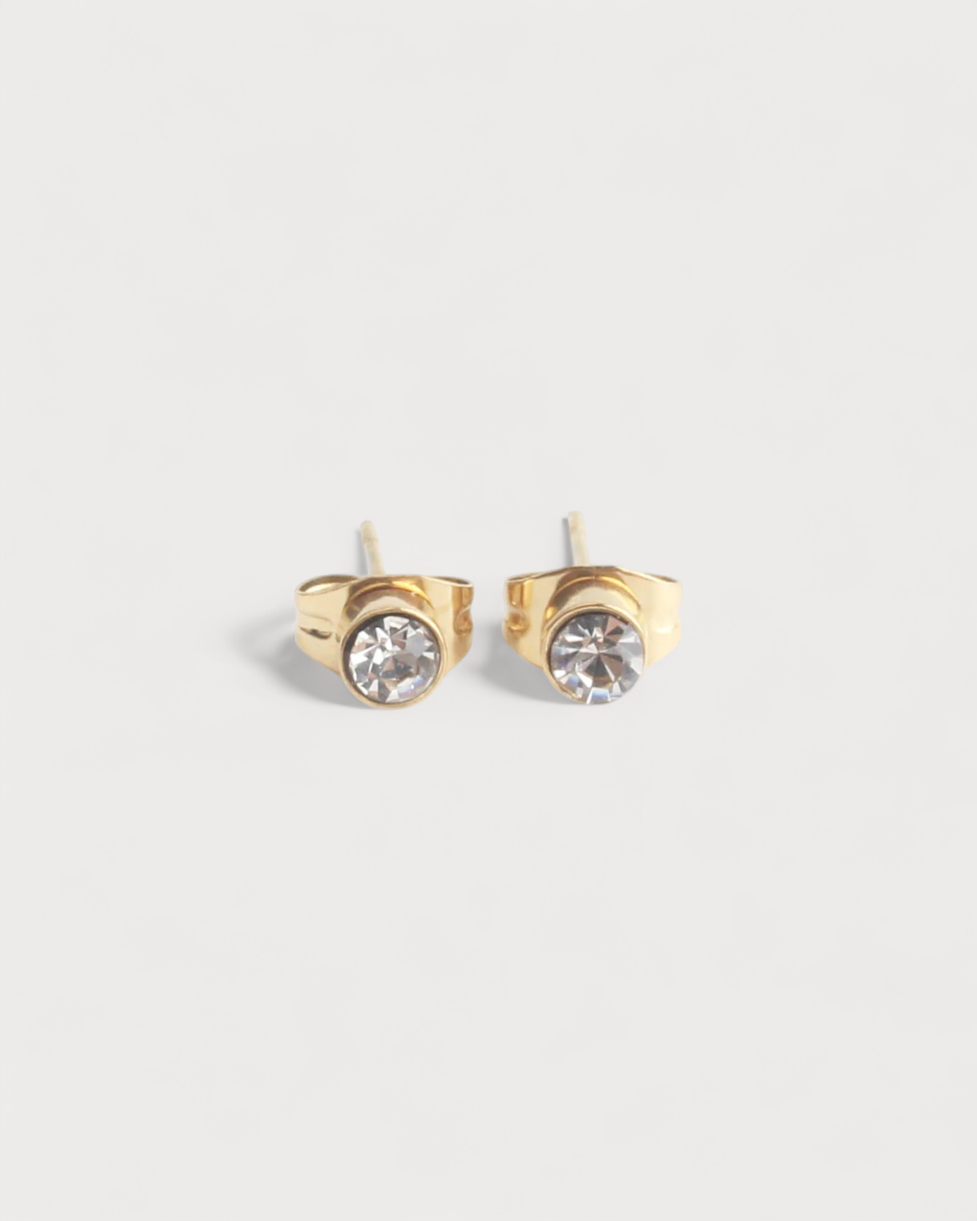 Round Diamond - Ohrstecker - Ohrringe - Edelstahl