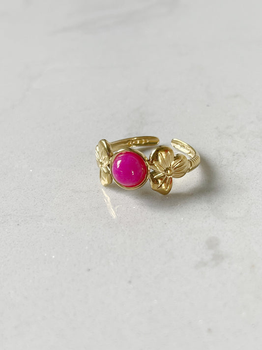 Flower Petal - Ring - Edelstahl - verstellbar