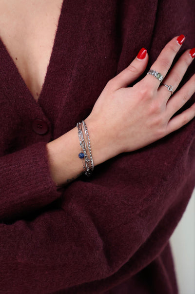 Eloise - Armband - Naturstein - 4 Schichten - Edelstahl