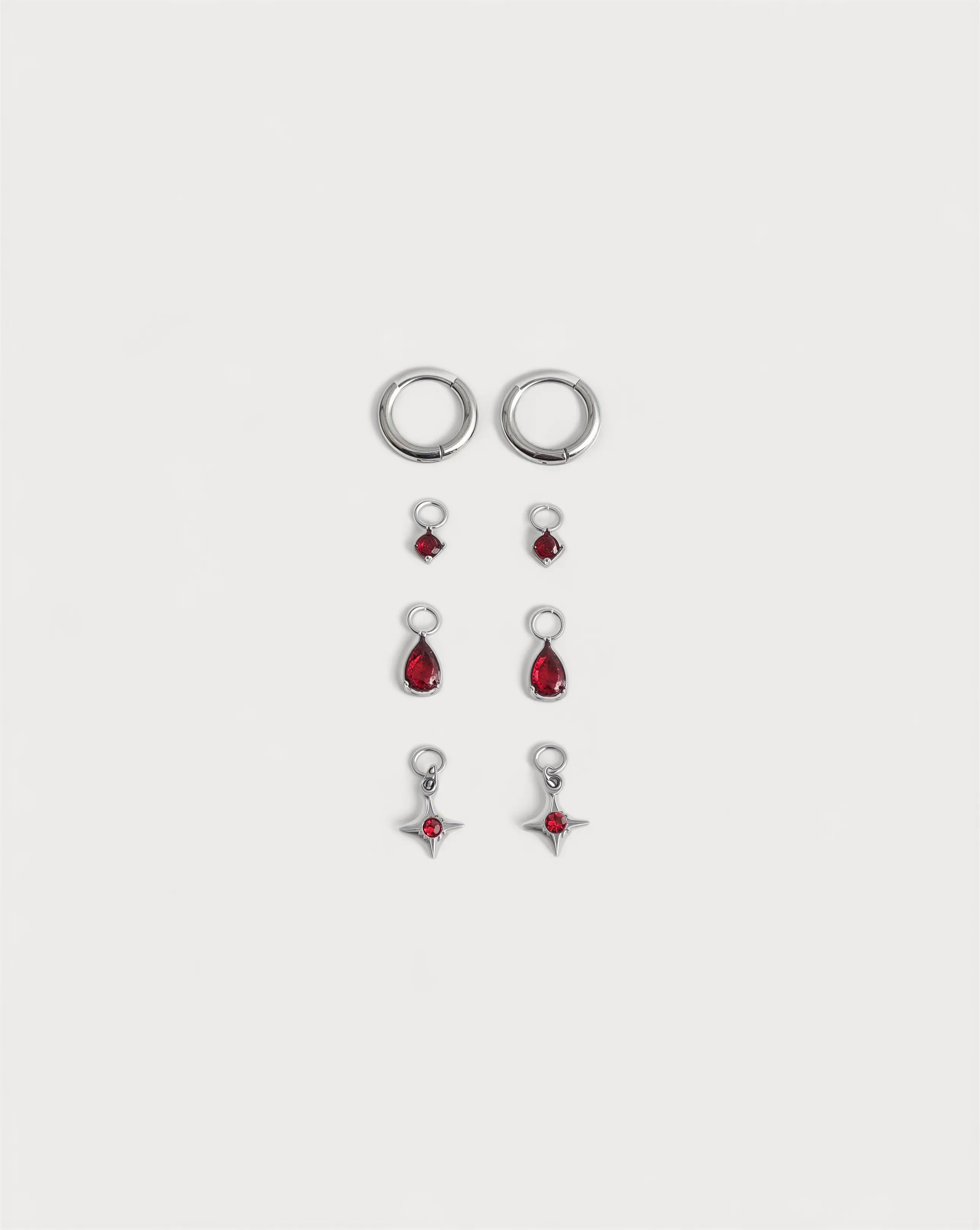 Birthstonebox Ohrringe – Set – Edelstahl