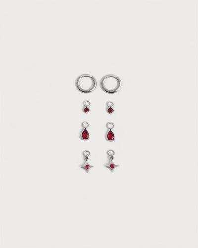 Birthstonebox Ohrringe – Set – Edelstahl