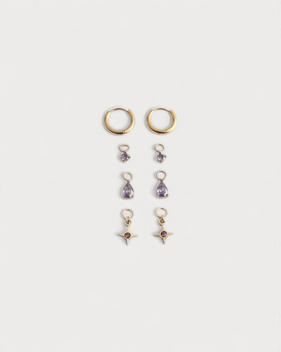 Birthstonebox Ohrringe – Set – Edelstahl
