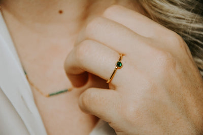 Strass - Ring - Edelstahl - Verstellbar