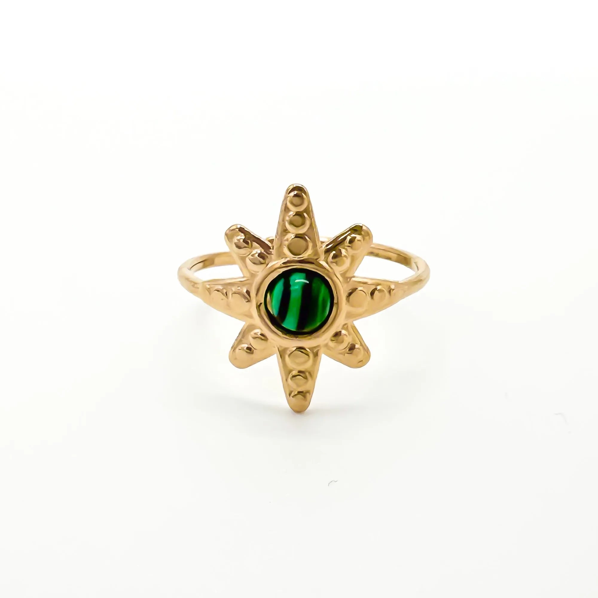 Sterne - Ring - Edelstahl - verstellbar