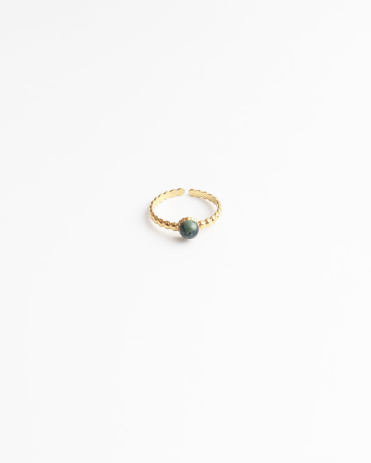 Nadine - Ring - Edelstahl - Verstellbar - Naturstein