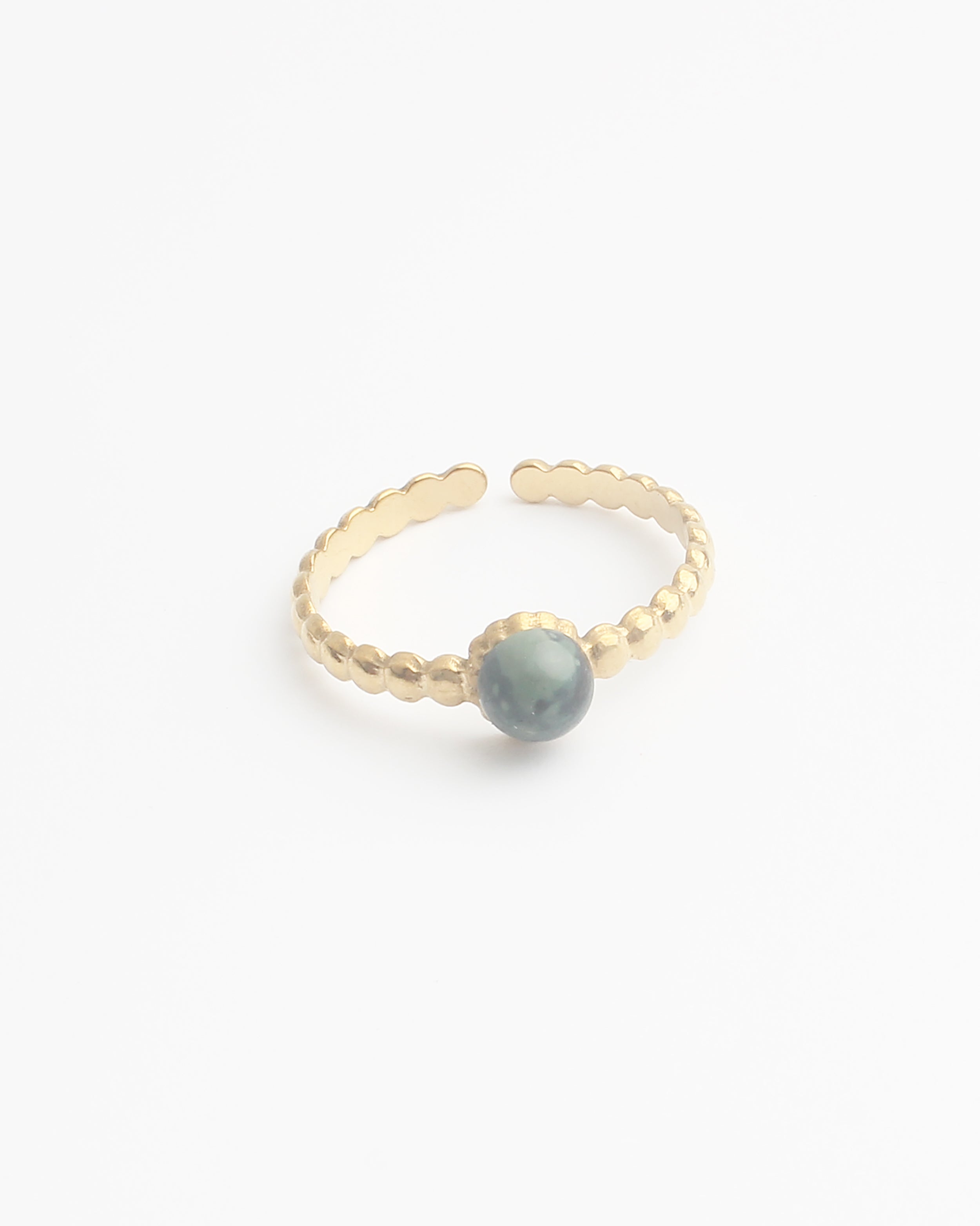 Nadine - Ring - Edelstahl - Verstellbar - Naturstein