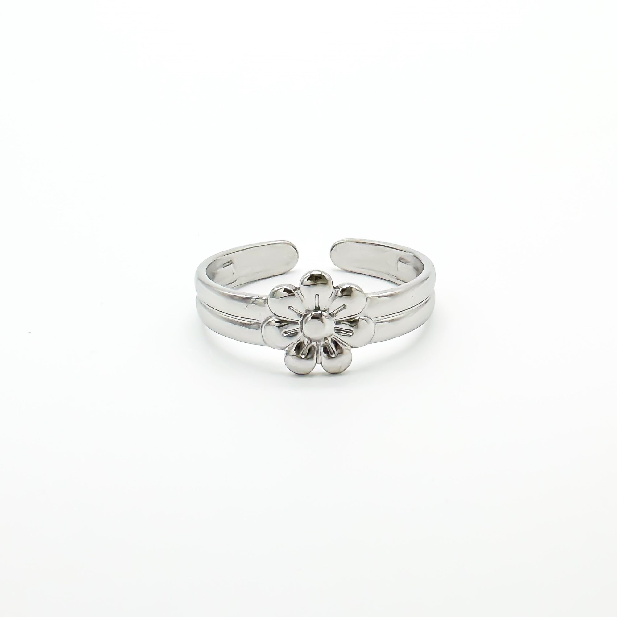 Blossom Flower - Ring - Edelstahl - verstellbar