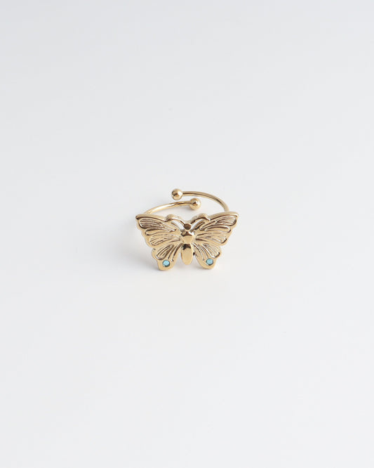 Butterfly - Ring - Edelstahl - Verstellbar