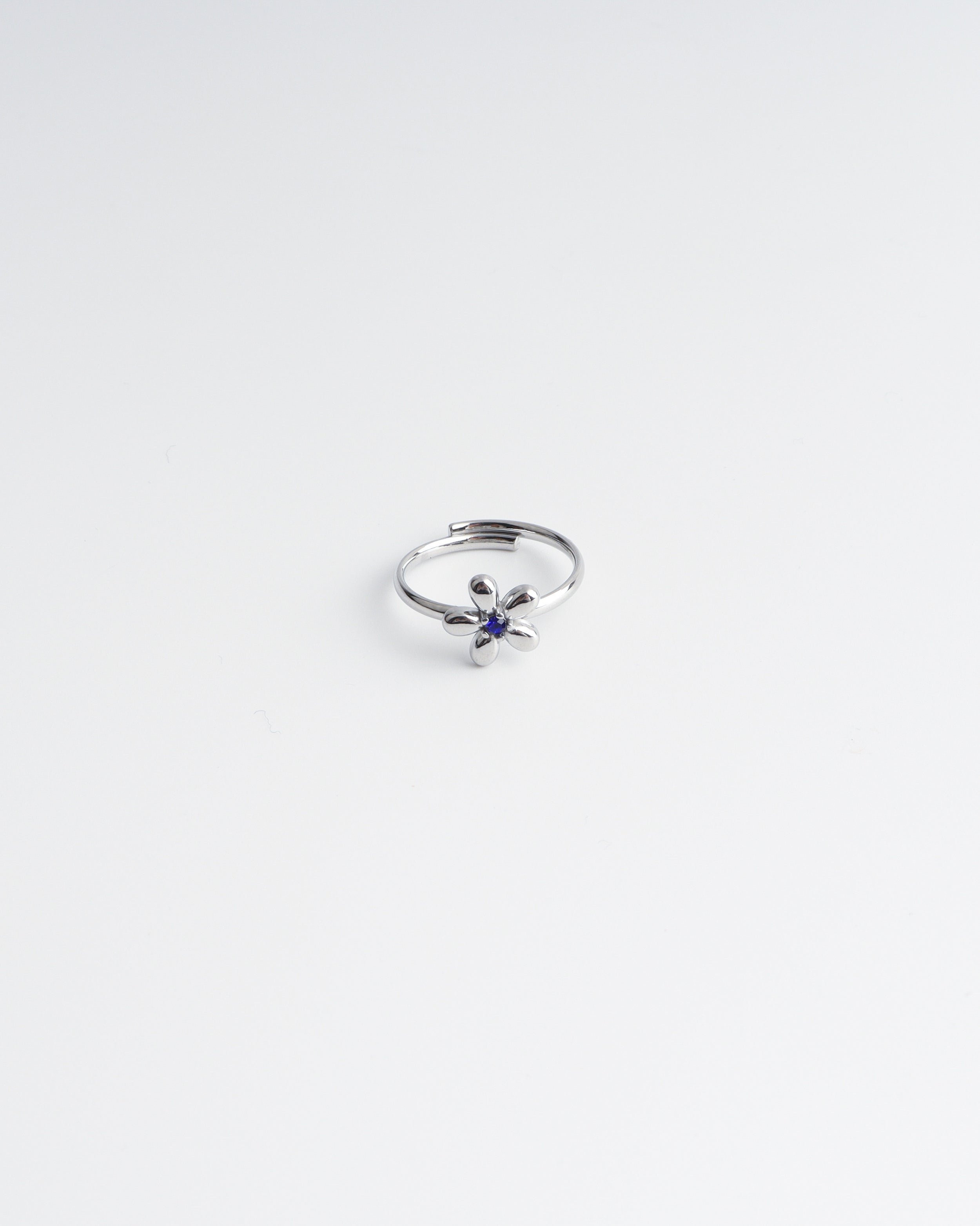 Mohn - Ring - Edelstahl - verstellbar