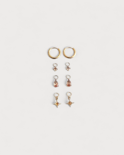 Birthstonebox Ohrringe – Set – Edelstahl