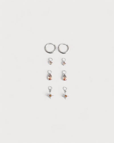 Birthstonebox Ohrringe – Set – Edelstahl